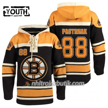 Barn Ishockey Boston Bruins David Pastrnak 88 Svart Sawyer Hooded Sweatshirt